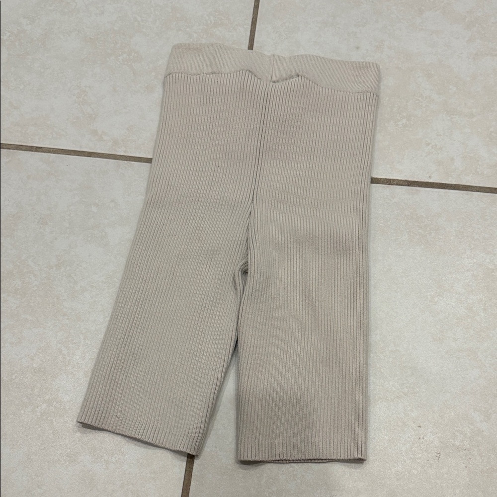 Essentials Ribbed Athletic Shorts in Light Beige - Picture 6 of 7
